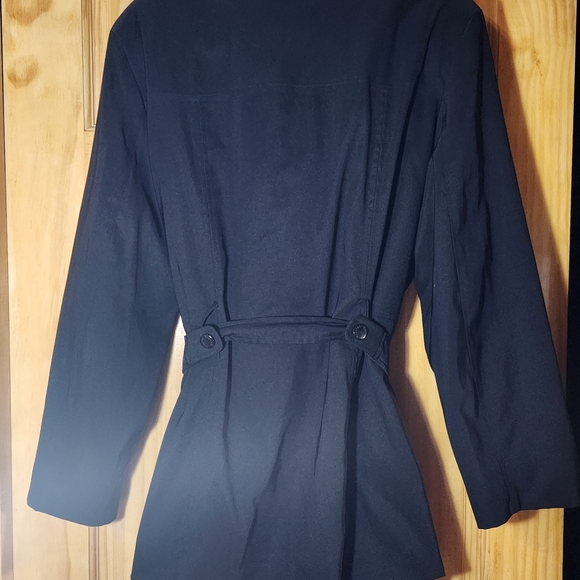 ⭐️Braetan Sleek Black Mid Length Trench Coat for Women XXL⭐️ - Picture 4 of 12